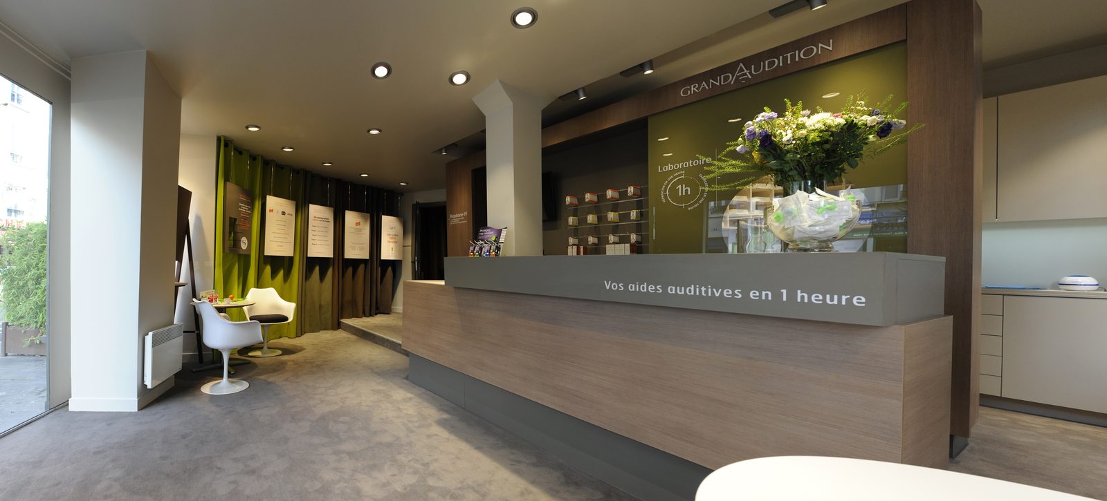 Intérieur du centre auditif Beaudition à Boulogne-Billancourt
